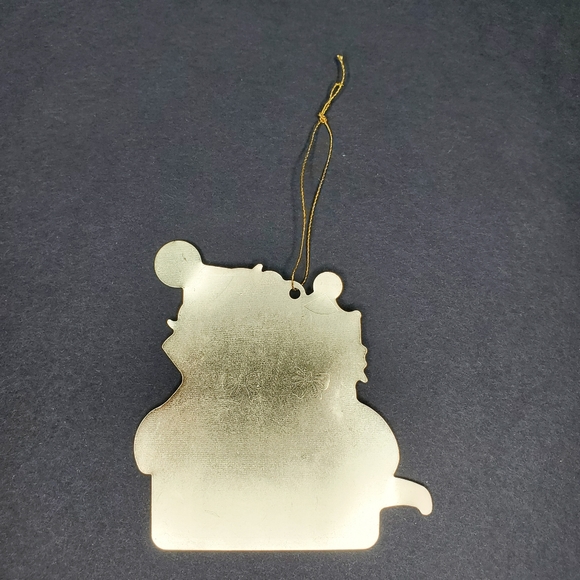 Vintage 80s Goldtone/Red Cut-Out Metal 3" Cat Dog Humane Society HSUS Ornament - Picture 5 of 7